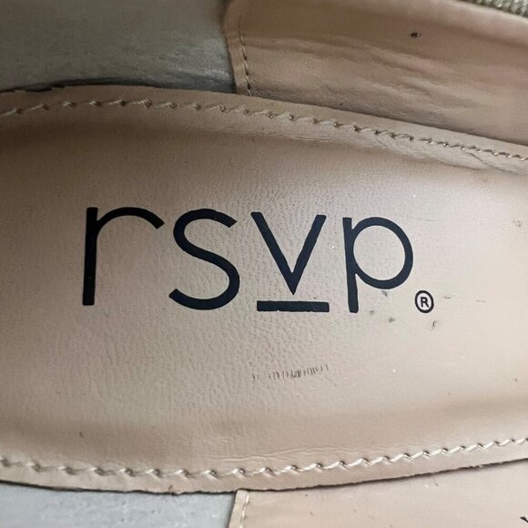 RSVP Womens Gold Glitter Stiletto High Heels Pointed Toe Slip On Size 8.5W - Picture 7 of 8